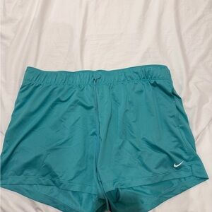 Nike Teal Dri-FIT Athletic Shorts with Logo Waistband